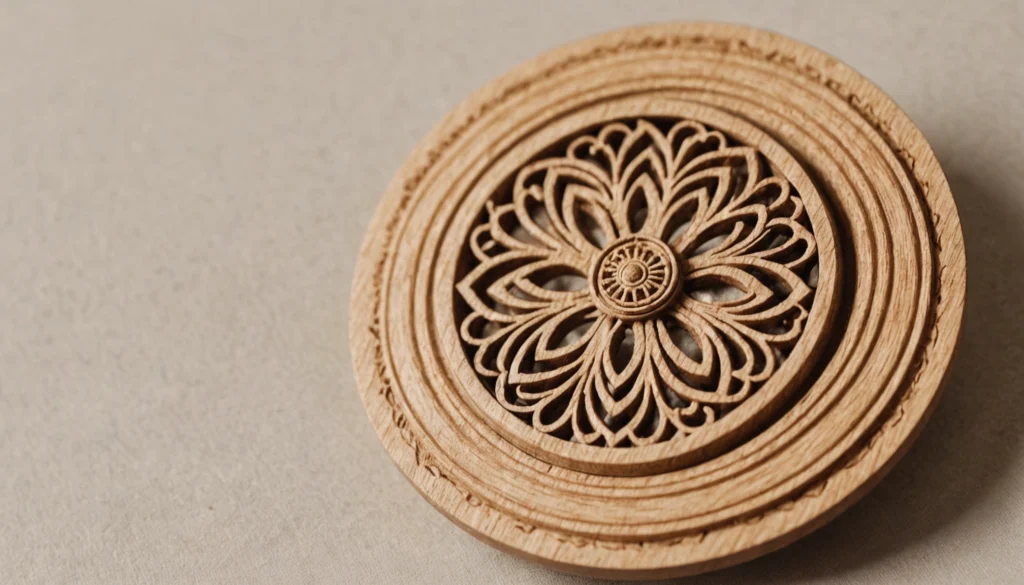 broche en bois